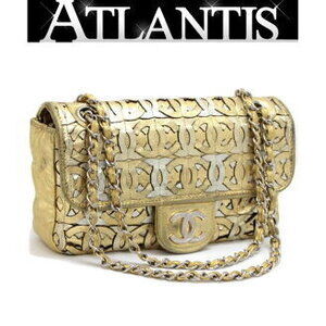 Huge Chanel Patchwork CC Chain Shoulder Bag Gold Matelasse